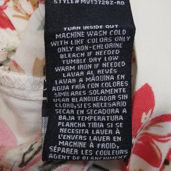 One 5 One | Floral Print Boho Elastic Waist Pants | Size L - Picture 10 of 11